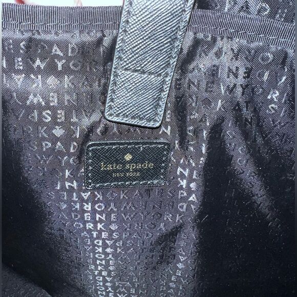 Kate Spade Wilson Rd Daveney Black Nylon Laptop Tote Bag Work Travel Purse - Picture 5 of 9